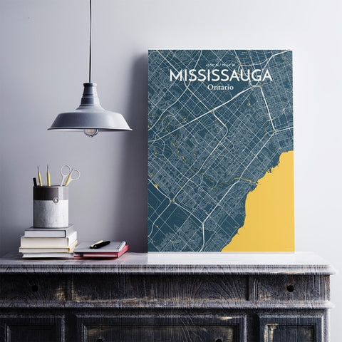 Mississauga City Map Poster – Detailed Art Print of Mississauga, Ontario for Home Decor, Office Decor, Travel Art, and Unique Gifts