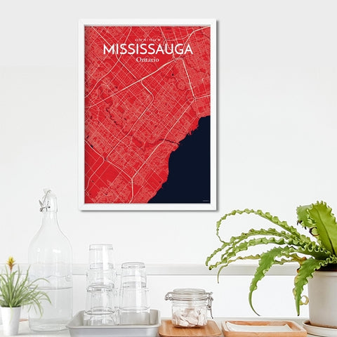 Mississauga City Map Poster – Detailed Art Print of Mississauga, Ontario for Home Decor, Office Decor, Travel Art, and Unique Gifts