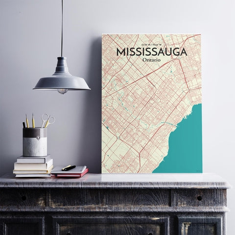 Mississauga City Map Poster – Detailed Art Print of Mississauga, Ontario for Home Decor, Office Decor, Travel Art, and Unique Gifts