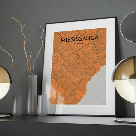 Mississauga City Map Poster – Detailed Art Print of Mississauga, Ontario for Home Decor, Office Decor, Travel Art, and Unique Gifts