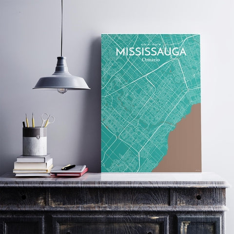 Mississauga City Map Poster – Detailed Art Print of Mississauga, Ontario for Home Decor, Office Decor, Travel Art, and Unique Gifts