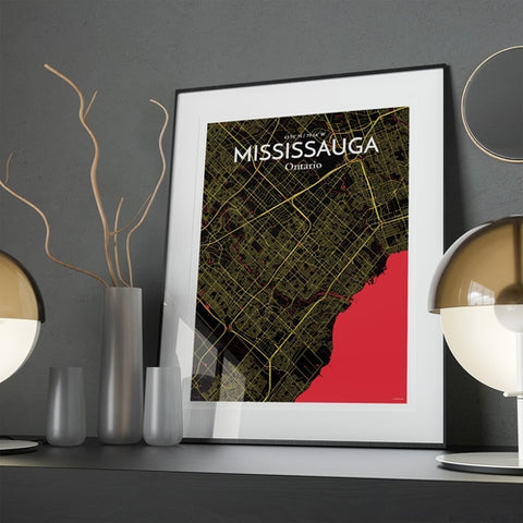 Mississauga City Map Poster – Detailed Art Print of Mississauga, Ontario for Home Decor, Office Decor, Travel Art, and Unique Gifts