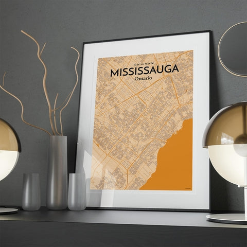 Mississauga City Map Poster – Detailed Art Print of Mississauga, Ontario for Home Decor, Office Decor, Travel Art, and Unique Gifts