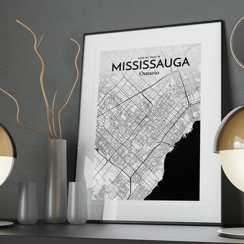 Mississauga City Map Poster – Detailed Art Print of Mississauga, Ontario for Home Decor, Office Decor, Travel Art, and Unique Gifts