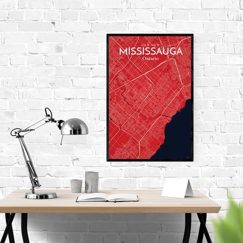 Mississauga City Map Poster – Detailed Art Print of Mississauga, Ontario for Home Decor, Office Decor, Travel Art, and Unique Gifts