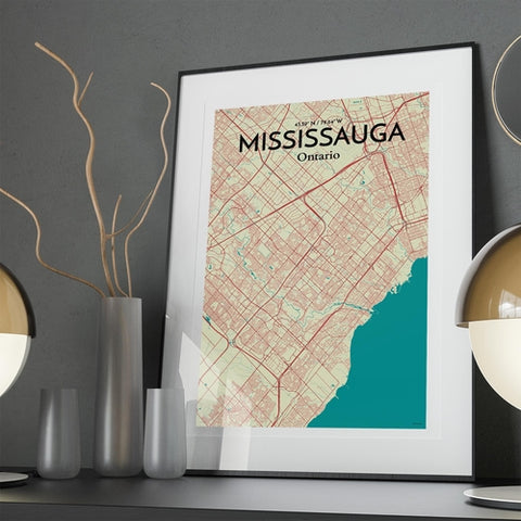 Mississauga City Map Poster – Detailed Art Print of Mississauga, Ontario for Home Decor, Office Decor, Travel Art, and Unique Gifts