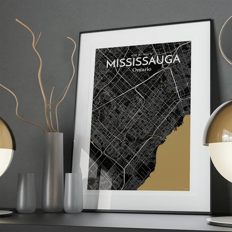 Mississauga City Map Poster – Detailed Art Print of Mississauga, Ontario for Home Decor, Office Decor, Travel Art, and Unique Gifts