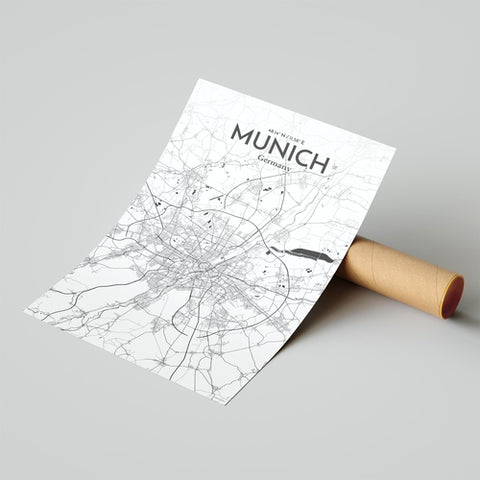 Munich City Map Poster – Detailed Art Print of Munich, German City Map Art for Home Decor, Office Decor, and Unique Gifts