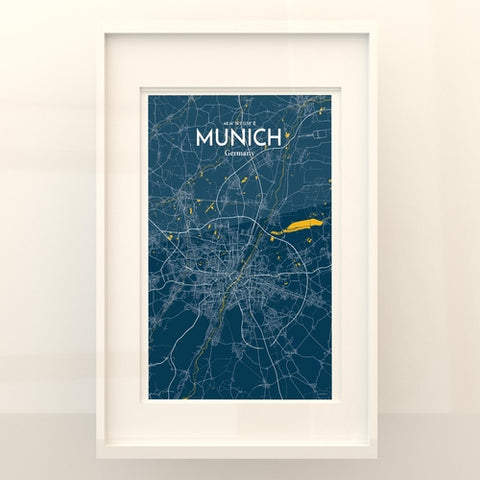 Munich City Map Poster – Detailed Art Print of Munich, German City Map Art for Home Decor, Office Decor, and Unique Gifts