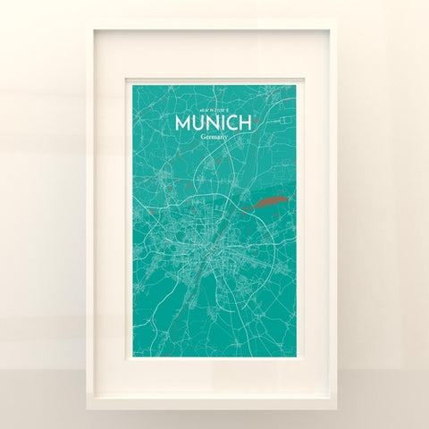 Munich City Map Poster – Detailed Art Print of Munich, German City Map Art for Home Decor, Office Decor, and Unique Gifts