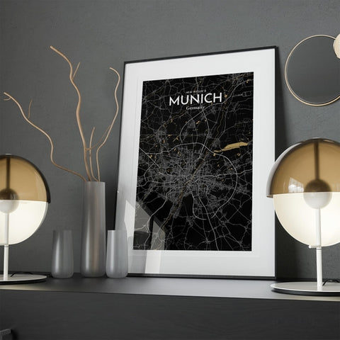 Munich City Map Poster – Detailed Art Print of Munich, German City Map Art for Home Decor, Office Decor, and Unique Gifts