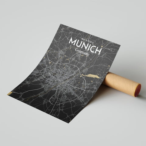 Munich City Map Poster – Detailed Art Print of Munich, German City Map Art for Home Decor, Office Decor, and Unique Gifts