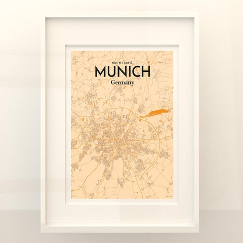 Munich City Map Poster – Detailed Art Print of Munich, German City Map Art for Home Decor, Office Decor, and Unique Gifts