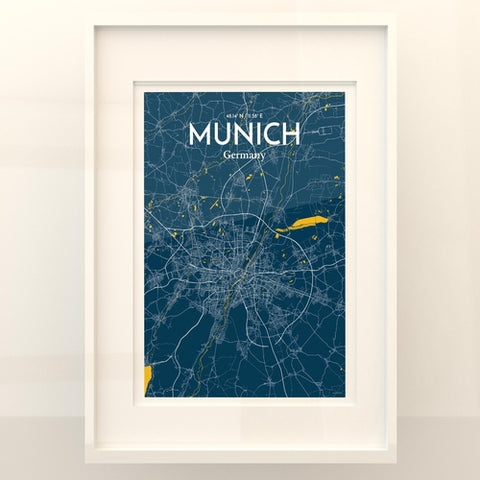 Munich City Map Poster – Detailed Art Print of Munich, German City Map Art for Home Decor, Office Decor, and Unique Gifts