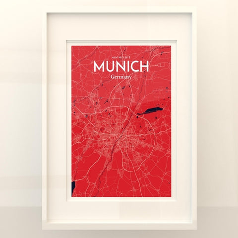 Munich City Map Poster – Detailed Art Print of Munich, German City Map Art for Home Decor, Office Decor, and Unique Gifts