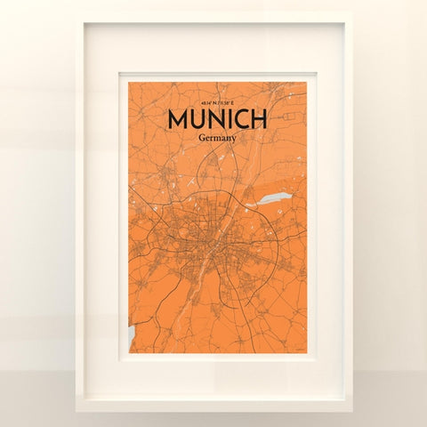 Munich City Map Poster – Detailed Art Print of Munich, German City Map Art for Home Decor, Office Decor, and Unique Gifts