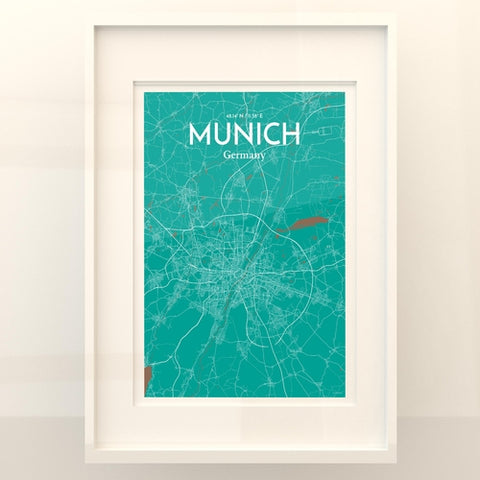 Munich City Map Poster – Detailed Art Print of Munich, German City Map Art for Home Decor, Office Decor, and Unique Gifts