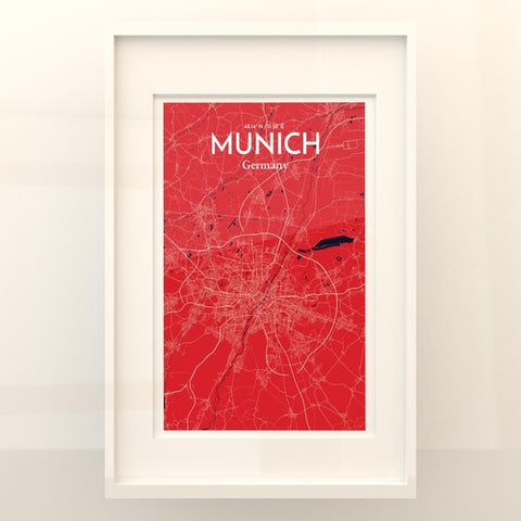 Munich City Map Poster – Detailed Art Print of Munich, German City Map Art for Home Decor, Office Decor, and Unique Gifts