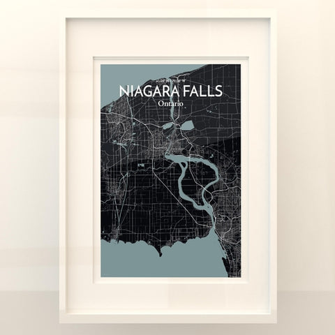 Niagara Falls City Map Poster – Detailed Art Print of Niagara Falls, Ontario for Home Decor, Office Decor, Travel Art, and Unique Gifts