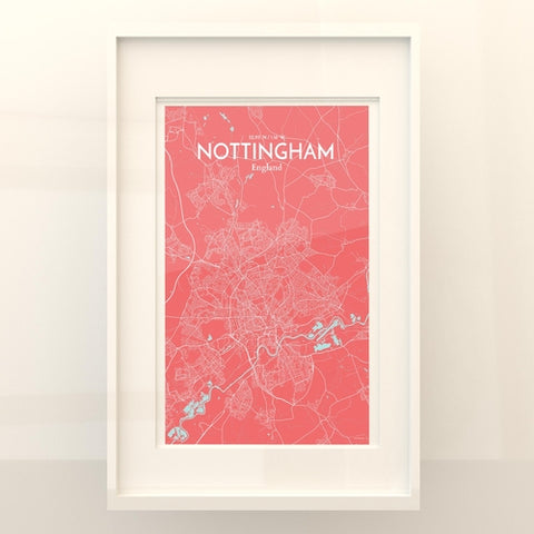 Nottingham City Map Poster – Detailed Art Print of Nottingham, England City Map Art for Home Decor, Office Decor, and Unique Gifts