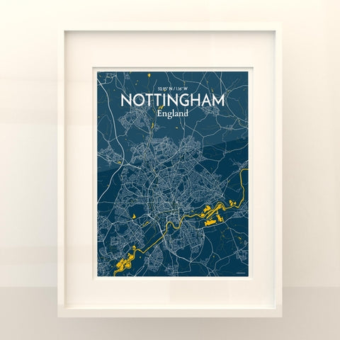 Nottingham City Map Poster – Detailed Art Print of Nottingham, England City Map Art for Home Decor, Office Decor, and Unique Gifts