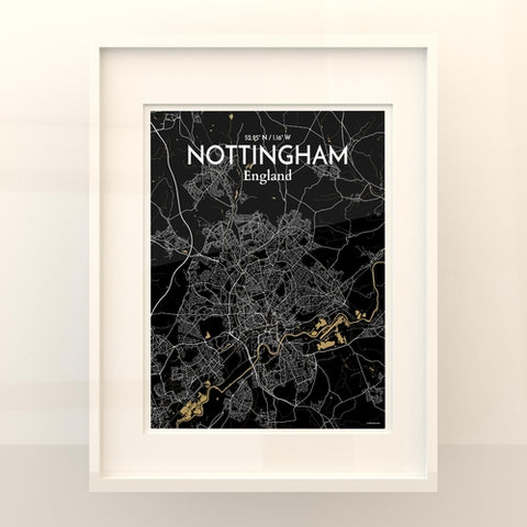 Nottingham City Map Poster – Detailed Art Print of Nottingham, England City Map Art for Home Decor, Office Decor, and Unique Gifts