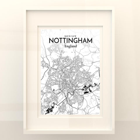 Nottingham City Map Poster – Detailed Art Print of Nottingham, England City Map Art for Home Decor, Office Decor, and Unique Gifts