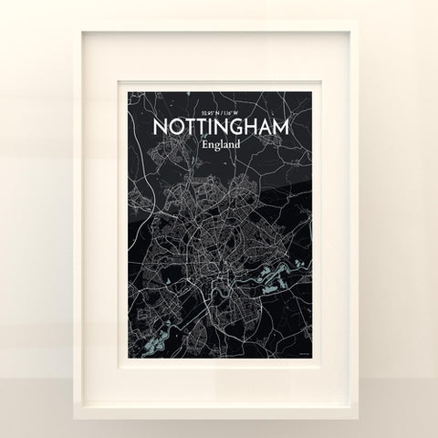 Nottingham City Map Poster – Detailed Art Print of Nottingham, England City Map Art for Home Decor, Office Decor, and Unique Gifts