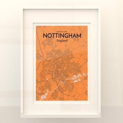 Nottingham City Map Poster – Detailed Art Print of Nottingham, England City Map Art for Home Decor, Office Decor, and Unique Gifts