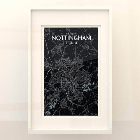 Nottingham City Map Poster – Detailed Art Print of Nottingham, England City Map Art for Home Decor, Office Decor, and Unique Gifts