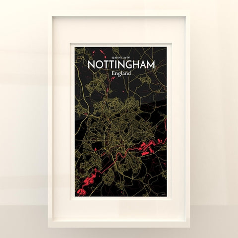 Nottingham City Map Poster – Detailed Art Print of Nottingham, England City Map Art for Home Decor, Office Decor, and Unique Gifts