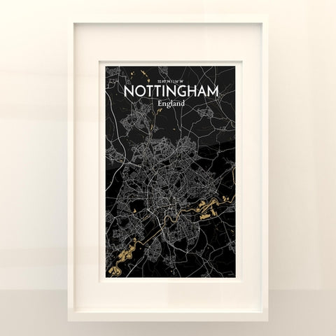 Nottingham City Map Poster – Detailed Art Print of Nottingham, England City Map Art for Home Decor, Office Decor, and Unique Gifts