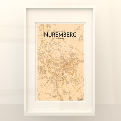 Nuremberg City Map Poster – Detailed Art Print of Nuremberg, German City Map Art for Home Decor, Office Decor, and Unique Gifts