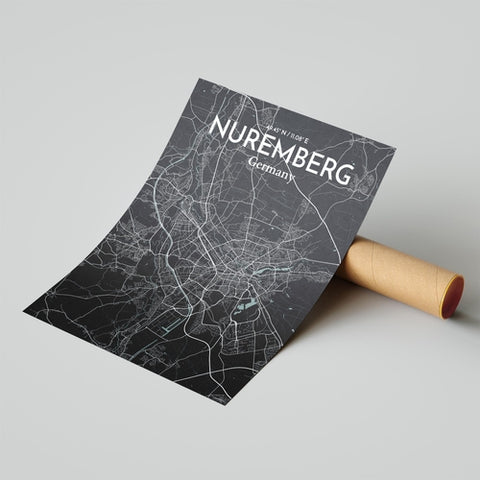 Nuremberg City Map Poster – Detailed Art Print of Nuremberg, German City Map Art for Home Decor, Office Decor, and Unique Gifts