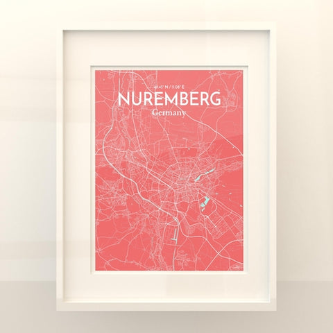 Nuremberg City Map Poster – Detailed Art Print of Nuremberg, German City Map Art for Home Decor, Office Decor, and Unique Gifts