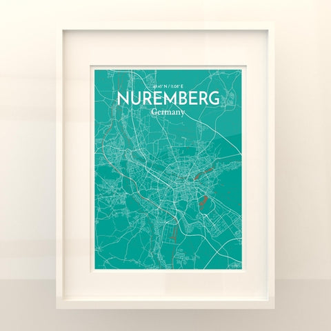 Nuremberg City Map Poster – Detailed Art Print of Nuremberg, German City Map Art for Home Decor, Office Decor, and Unique Gifts