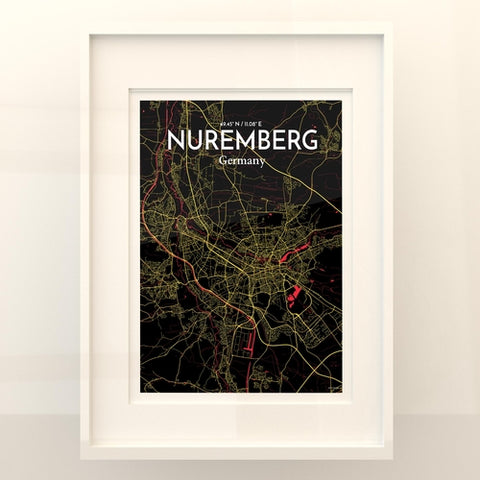 Nuremberg City Map Poster – Detailed Art Print of Nuremberg, German City Map Art for Home Decor, Office Decor, and Unique Gifts