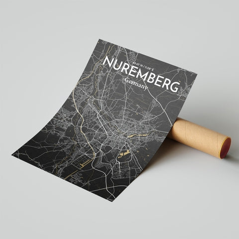 Nuremberg City Map Poster – Detailed Art Print of Nuremberg, German City Map Art for Home Decor, Office Decor, and Unique Gifts