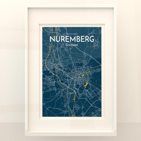 Nuremberg City Map Poster – Detailed Art Print of Nuremberg, German City Map Art for Home Decor, Office Decor, and Unique Gifts