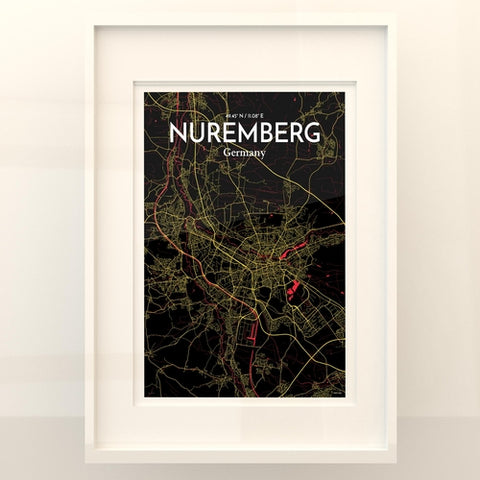 Nuremberg City Map Poster – Detailed Art Print of Nuremberg, German City Map Art for Home Decor, Office Decor, and Unique Gifts