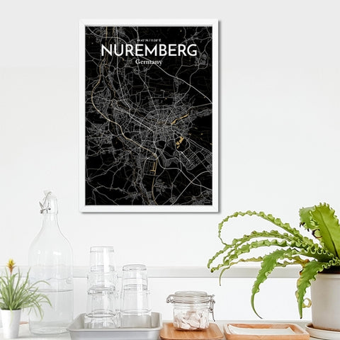 Nuremberg City Map Poster – Detailed Art Print of Nuremberg, German City Map Art for Home Decor, Office Decor, and Unique Gifts