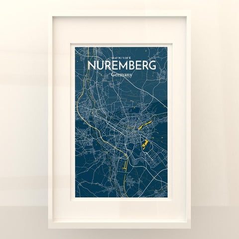 Nuremberg City Map Poster – Detailed Art Print of Nuremberg, German City Map Art for Home Decor, Office Decor, and Unique Gifts