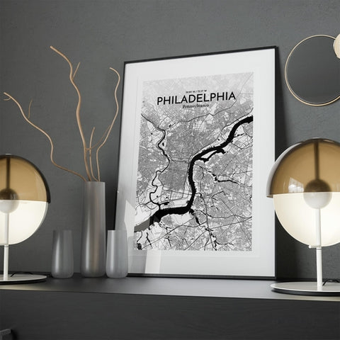 Philadelphia City Map Poster – Detailed Art Print of Philadelphia, Pennsylvania for Home Decor, Office Decor, Travel Art, and Unique Gifts