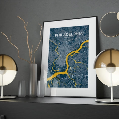 Philadelphia City Map Poster – Detailed Art Print of Philadelphia, Pennsylvania for Home Decor, Office Decor, Travel Art, and Unique Gifts