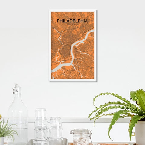 Philadelphia City Map Poster – Detailed Art Print of Philadelphia, Pennsylvania for Home Decor, Office Decor, Travel Art, and Unique Gifts