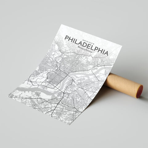 Philadelphia City Map Poster – Detailed Art Print of Philadelphia, Pennsylvania for Home Decor, Office Decor, Travel Art, and Unique Gifts