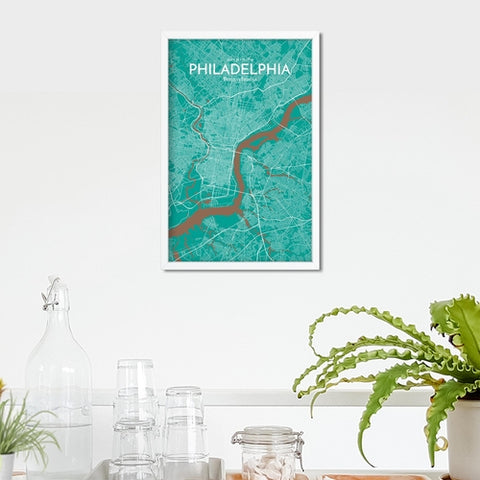 Philadelphia City Map Poster – Detailed Art Print of Philadelphia, Pennsylvania for Home Decor, Office Decor, Travel Art, and Unique Gifts