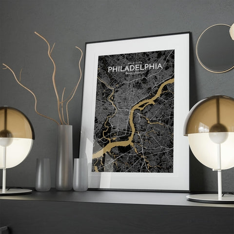 Philadelphia City Map Poster – Detailed Art Print of Philadelphia, Pennsylvania for Home Decor, Office Decor, Travel Art, and Unique Gifts