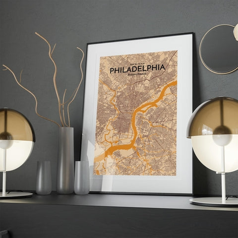 Philadelphia City Map Poster – Detailed Art Print of Philadelphia, Pennsylvania for Home Decor, Office Decor, Travel Art, and Unique Gifts