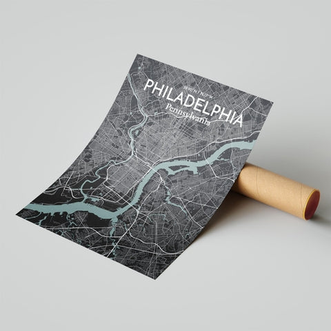 Philadelphia City Map Poster – Detailed Art Print of Philadelphia, Pennsylvania for Home Decor, Office Decor, Travel Art, and Unique Gifts